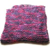 RESERVED FOR SYLVIE Purples and Reds Hand Knitted Scarf - UK Free Post