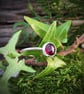 Sterling silver stacking ring with garnet - Image 6