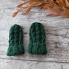 Newborn Baby Bottle Green Mittens