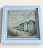 Seaside Curiosities Shadow Box. Beach Hut Framed Print. - Image 2