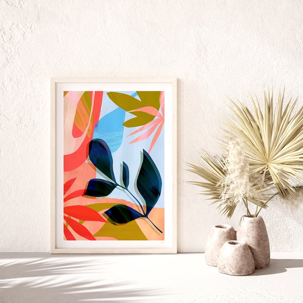 Large Abstract Flower Art Print