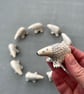 Ceramic Polar Bear with blue fur   Decoration - Image 3