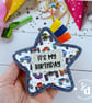 Monster Truck Glitter Star Badge
