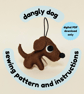 Dangly Dog - Pattern & Instructions to Make a Hanging Dog Ornament - Image 1