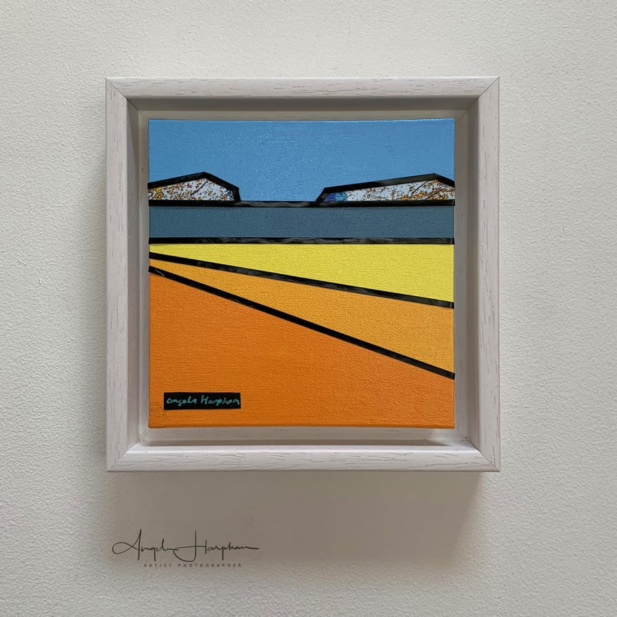 Seascape Acrylic Painting II - Small - Tray Framed without Glass