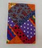 Notebook. A5 size. Lined Notepad with Quilted Crazy Patchwork Cover. GreyPaisley - Image 4