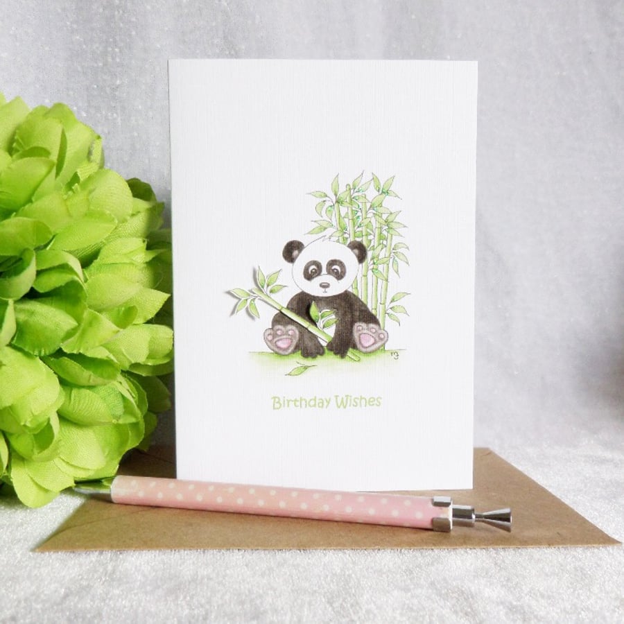 Panda Bear Birthday Card