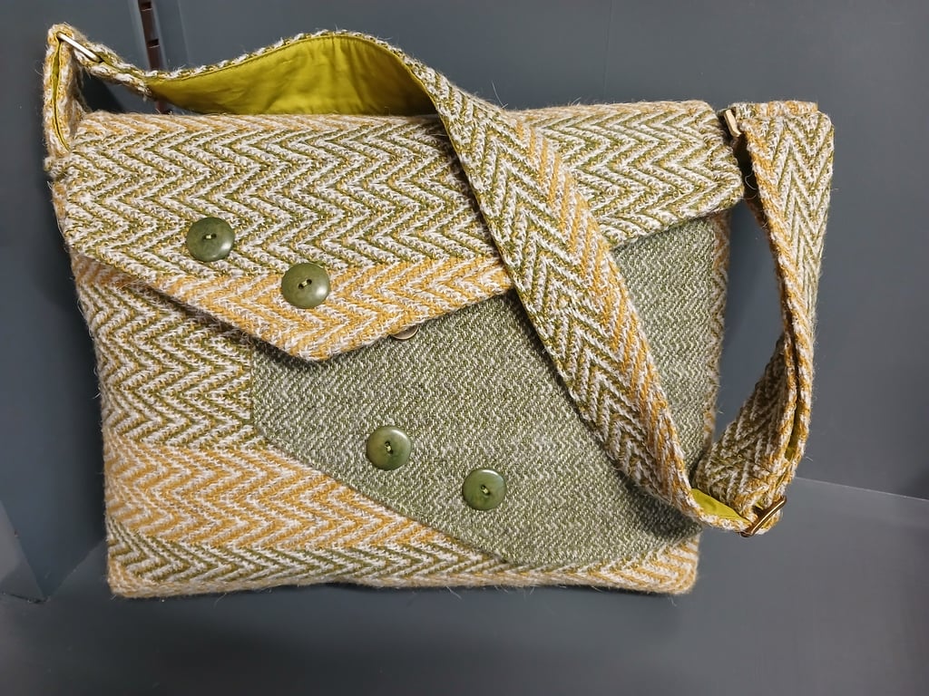 Shoulder Bag, Hand Made using Handwoven fabric