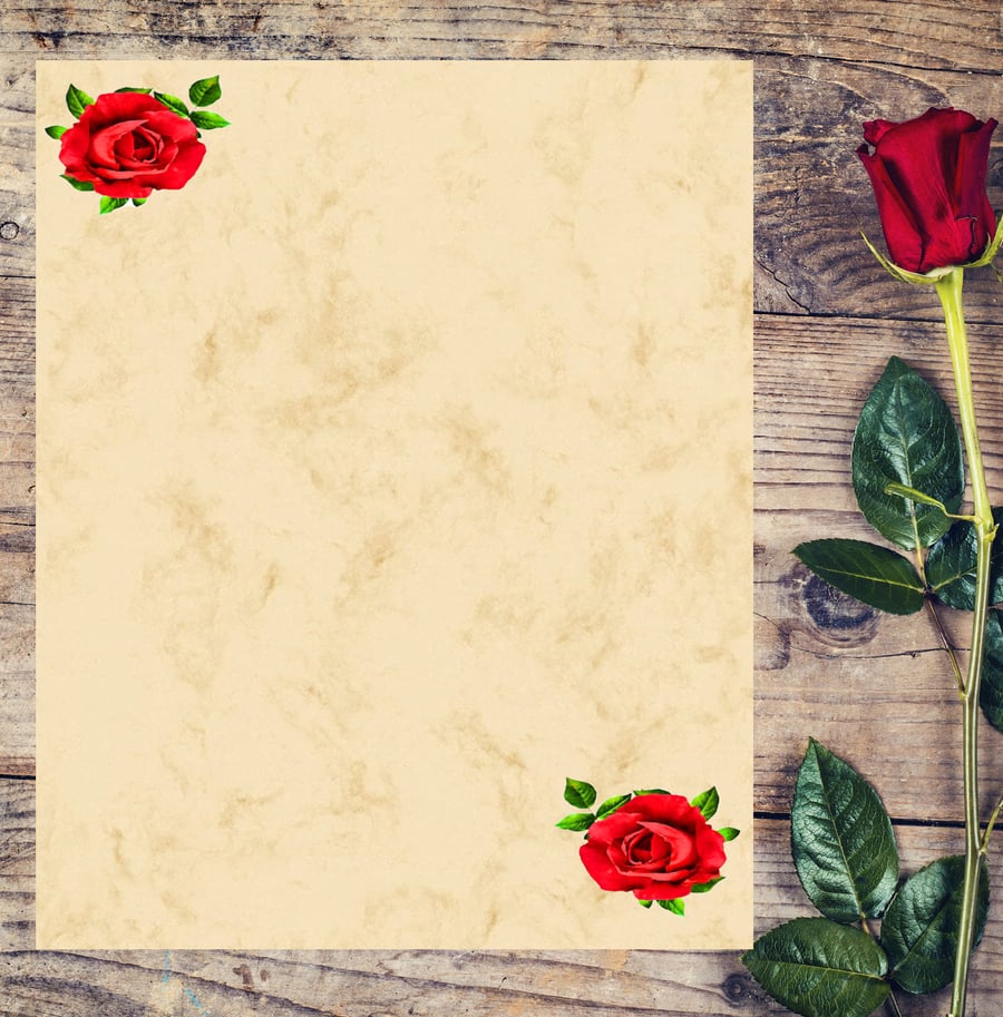 Beautiful Rose A5 Writing Paper & Envelopes