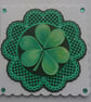 Irish Good Luck Card Shamrock Eire Ireland Emerald Isle 3D Luxury Handmade Card - Image 1