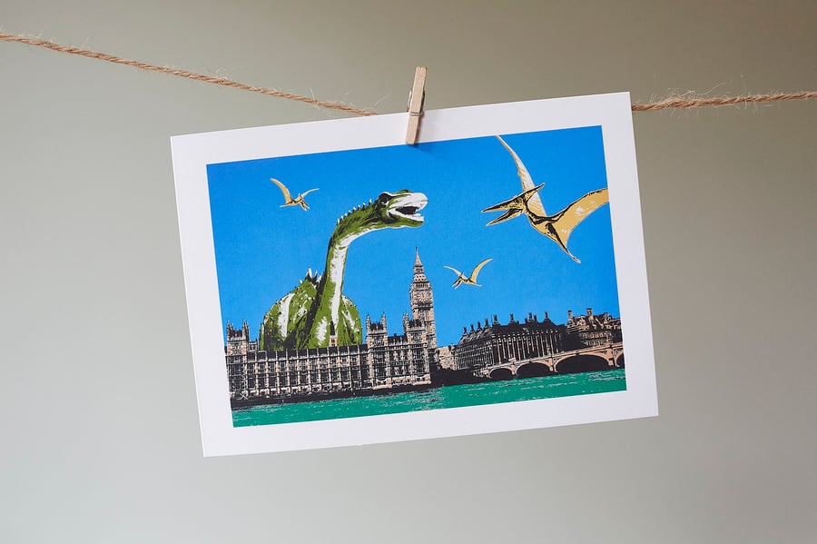 Westminster Dinosaurs greetings card