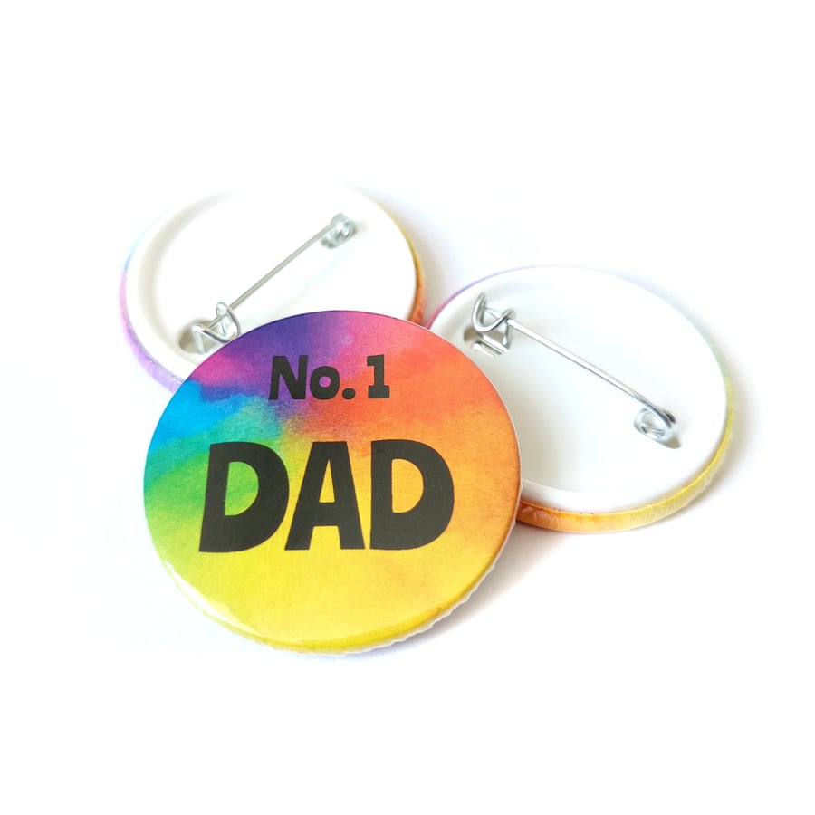 Rainbow Badge - No. 1 Dad
