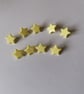 10 Star Shape Shank Buttons, 14mm Yellow Star Buttons