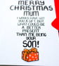 Funny Christmas Card From Son for Mum, Cheeky Christmas Card For Mum - Image 7