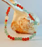 Green Aventurine & Carnelian Bracelet With Stars & Crystals - Handmade In Devon - Image 3