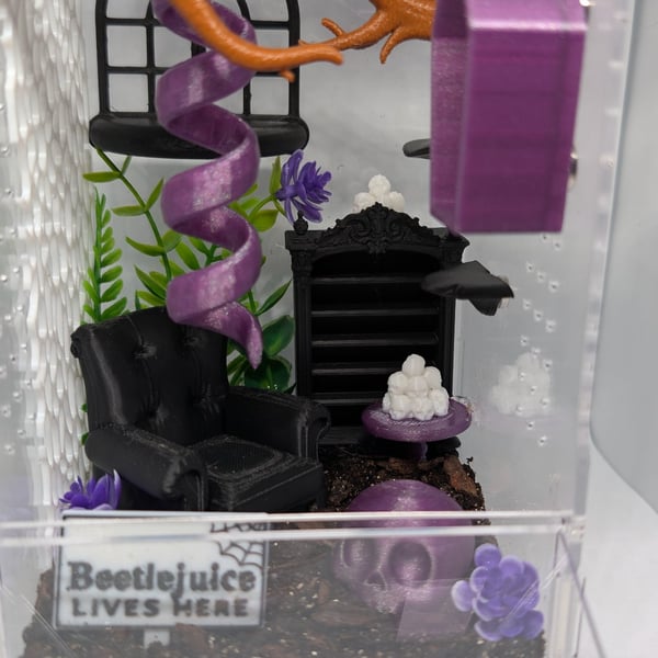 14 piece 3d printed gothic decor for jumping spider