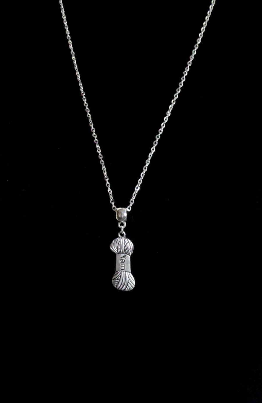 Long Yarn charm necklace