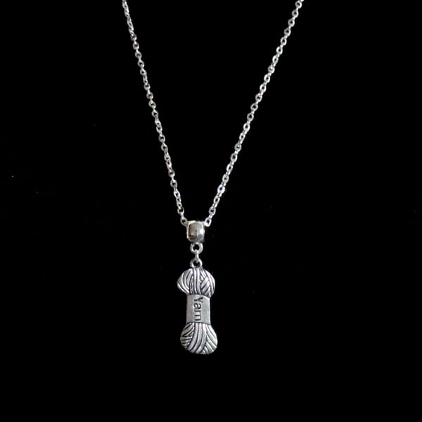 Long Yarn charm necklace