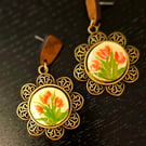 Hand-Painted Floral Earrings