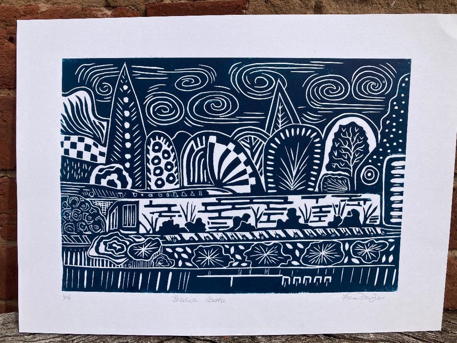 Brodick Castle - Original Lino Print