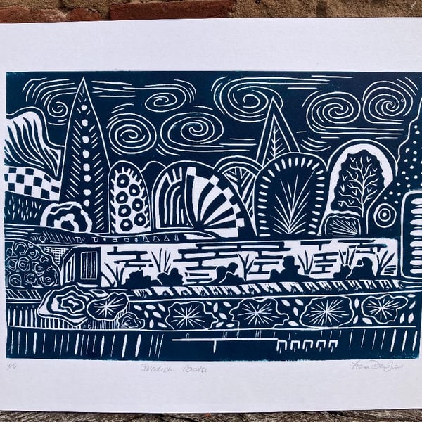 Brodick Castle - Original Lino Print