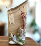 Handcrafted Red Oak Coastal Wooden Display Plaque with Sea Shells & Driftwood 