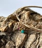 Gold Textured Bangle With Gemstone Charms - Image 7