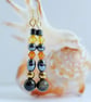 Obsidian, Hematite & Crystal Earrings, Birthday, Anniversary, Gifts For Her