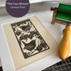 "The Two Wrens" - Lino Print