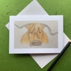 Blank greetings card - Highland cow