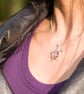 Silver Turtle Necklace with Opal Glass - Image 4