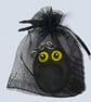 Black Emotional Support Owl Keyring, Worry Stone Fidget Keepsake Gift - Image 4