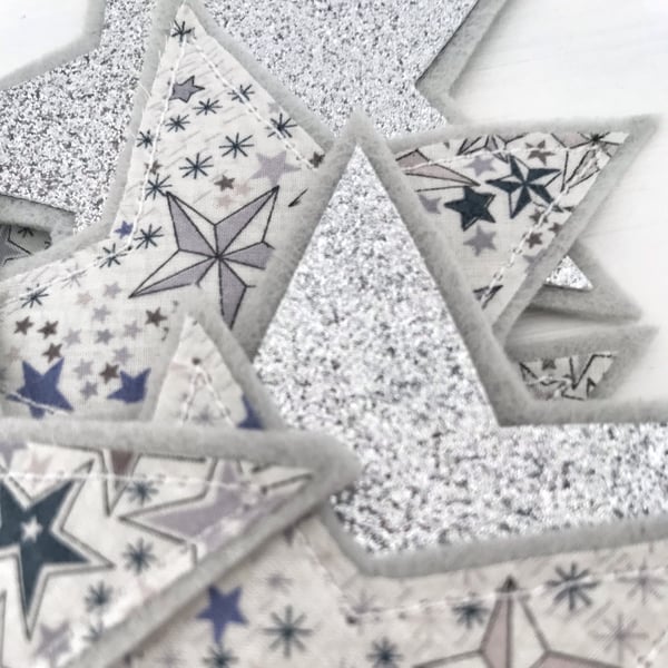 Silver Themed Star Garland