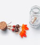 Autumn Glow – Handmade Maple Leaf Earrings in a Bottle  - Image 2