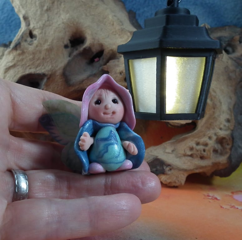 Tiny Winged Spry-Gnome 'Melody' OOAK Sculpt by Ann Galvin