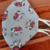 Elephant washable handmade face mask 