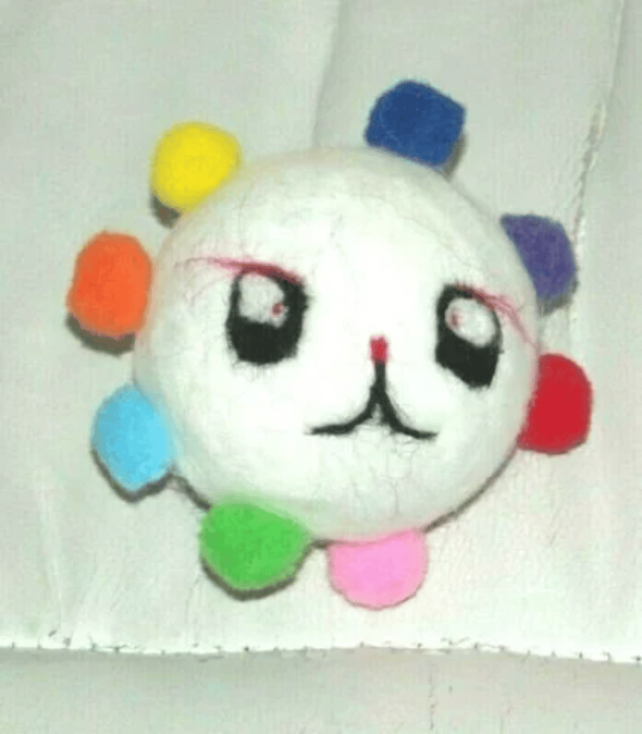 Anime Bobble head needle felted 10.5cm's ornament decoration handmade