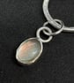 Sterling Silver Spider Web Pendant with Amethyst & Labradorite, Spooky Jewellery - Image 6
