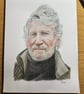 Original artwork portrait of Roger Waters of Pink Floyd