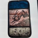 Running hare stained glass light catcher