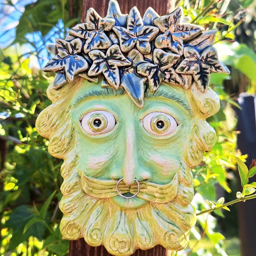 Bogie Basil - stoneware wall plaque