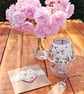 Tea light lantern with matching Floral Gift Card & Gift Tag - Image 1