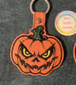 Embroidered Keyring pumpkin scart - Image 1