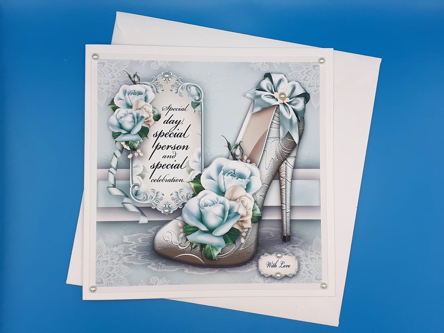 Birthday Card For Her, Decoupage, Large