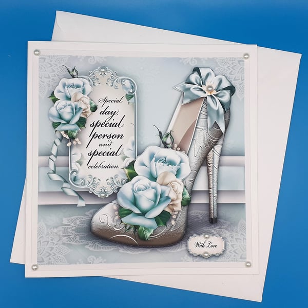 Birthday Card For Her, Decoupage, Large