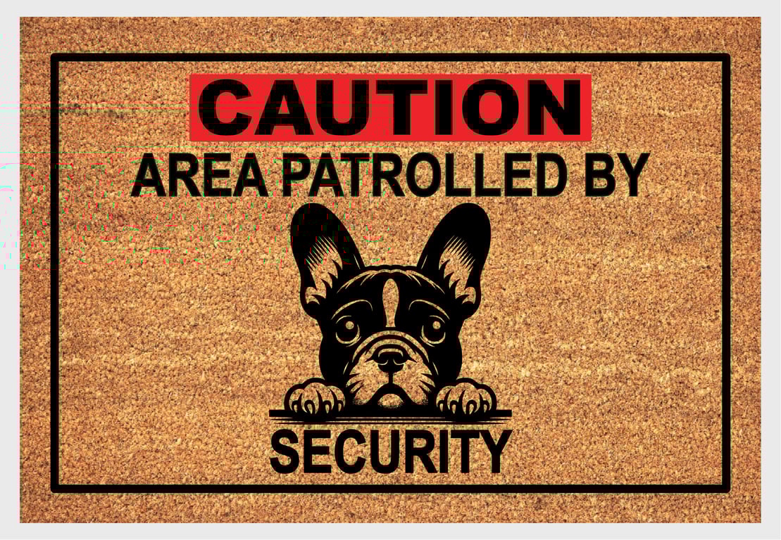 French Bulldog Security Door Mat No.1 - French Bulldog Doormat - 3 Sizes