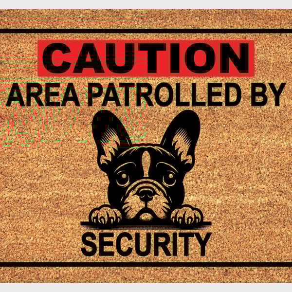 French Bulldog Security Door Mat No.1 - French Bulldog Doormat - 3 Sizes