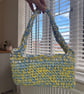 Lemon and blue crochet shoulder bag - Image 3
