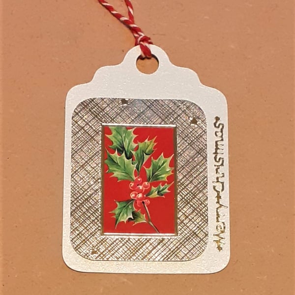 Christmas Gift Tag -Holly