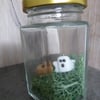 SALE spooky ghost glass jar